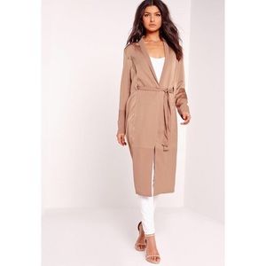 Missguided petite two tone satin duster jacket